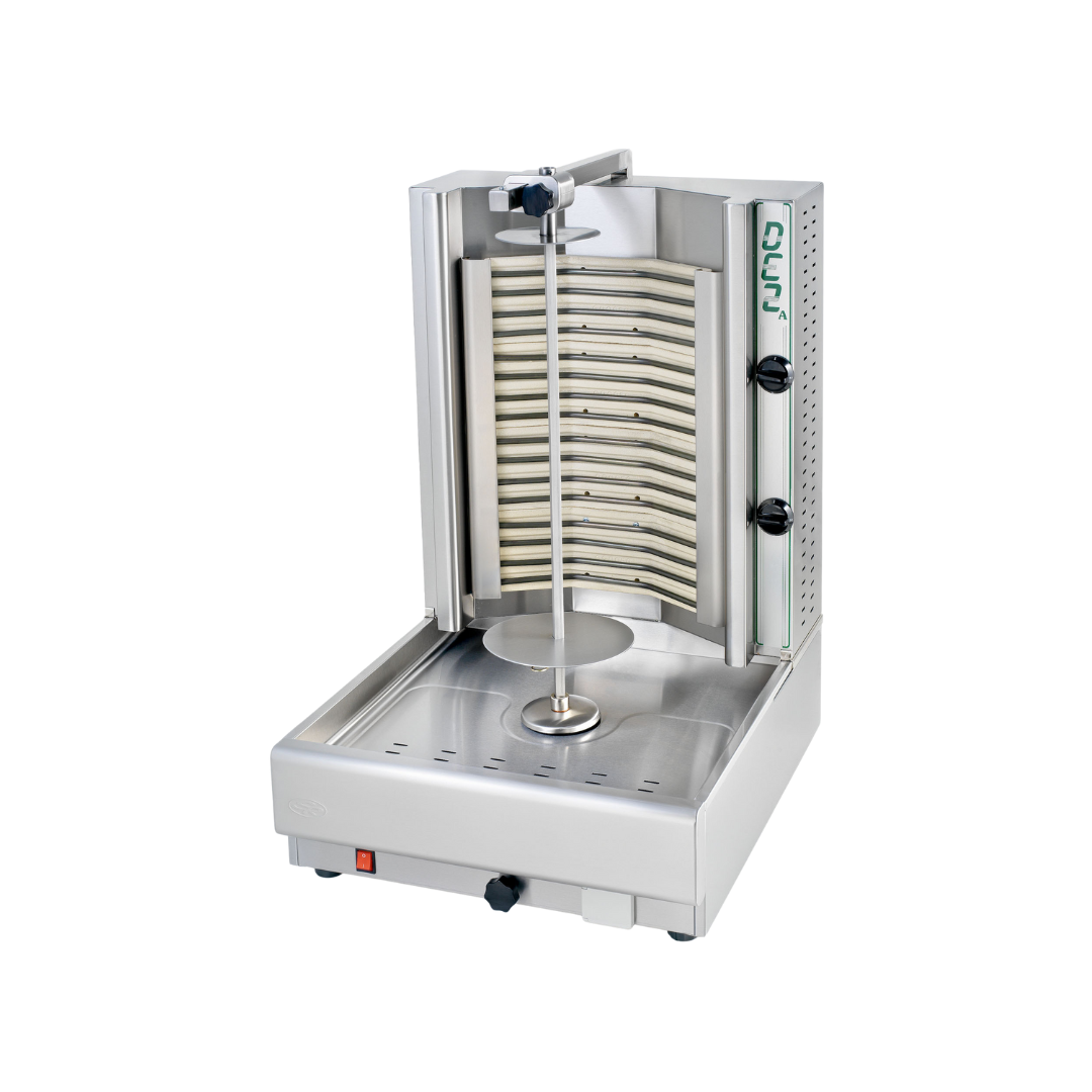 Machine à kebab électrique 2 zones 530x640x830mm 6,6kW 400V