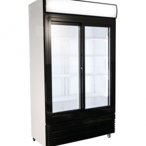 Armoire réfrigérée à boisson positive +2/+8°C blanche 2 portes battantes