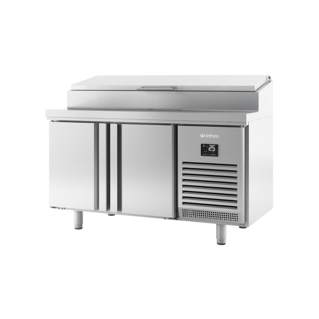 Saladette réfrigérée positive 2 portes -2/+8°C 1468x600x1100mm