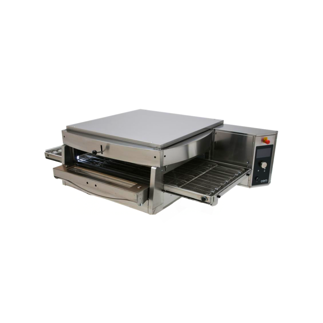 Four à tunnel digitale HENERGO tapis 75cm - 105 pizzas de 35cm/h - 2130x1500x605mm