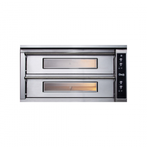 Four à pizza IDECK 105.105 électrique commandes électroniques 2 chambres sans support - 2 x 9 pizzas