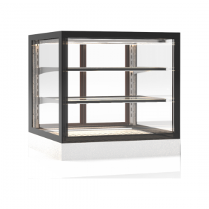 Vitrine de présentation chaude 3 niveaux à poser - 1000