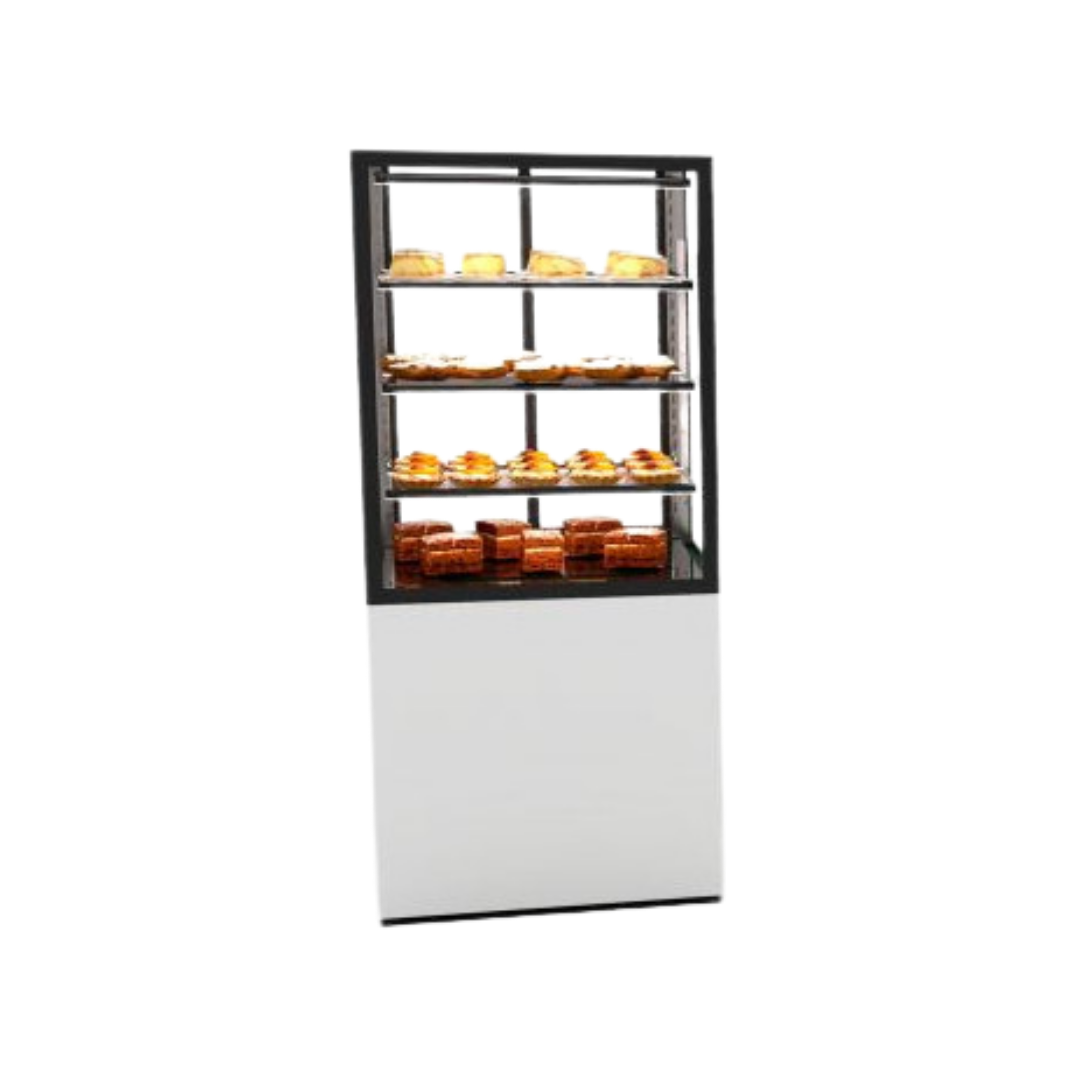 Vitrine de présentation neutre libre service 4 niveaux - 600