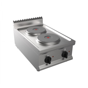 Cuisinière électrique 2 feux à poser 400x700x270mm 5.2kW