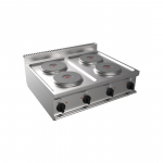 Cuisinière électrique 4 feux à poser 800x700x270mm 10.4kW