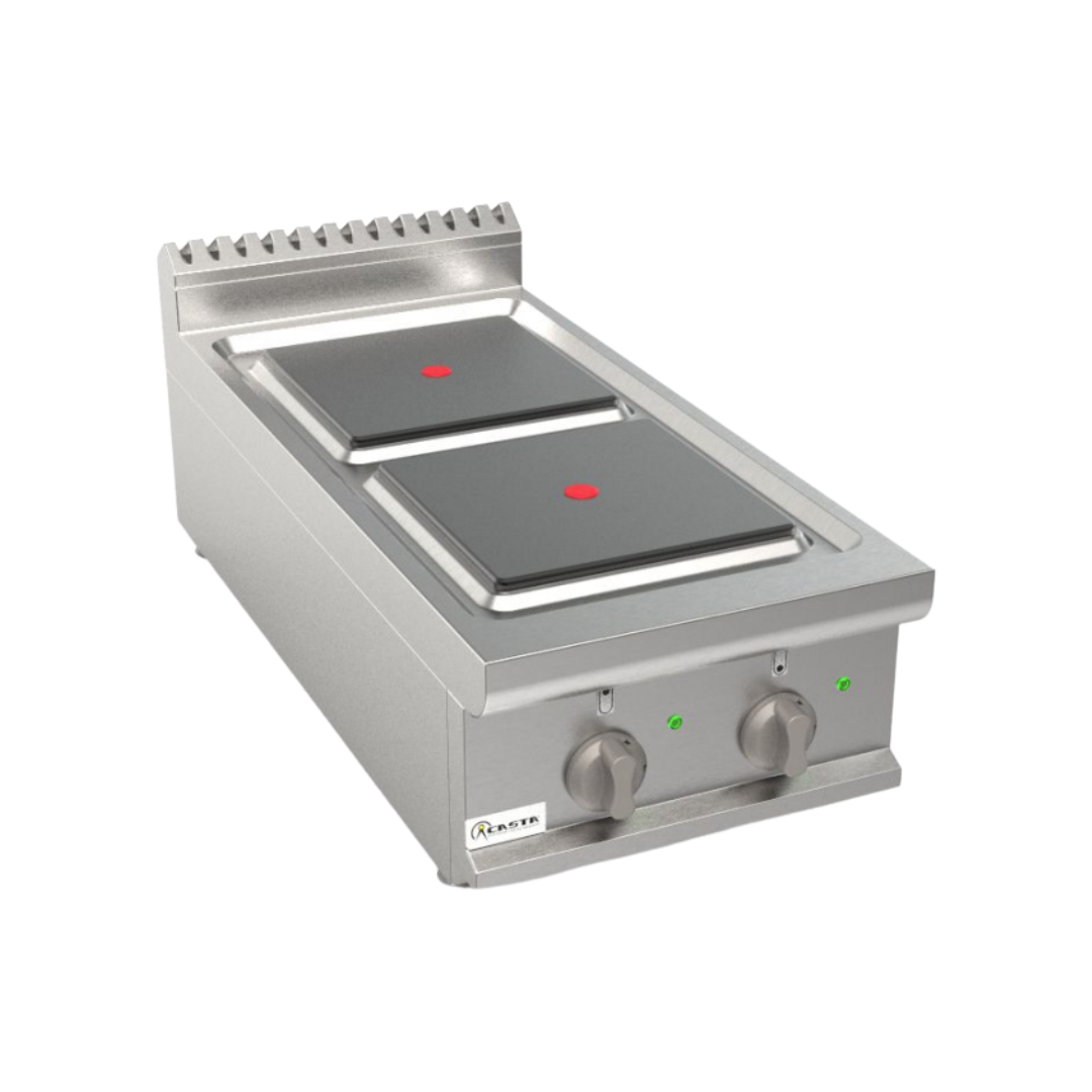 Cuisinière électrique 2 feux à poser 400x900x270mm 8kW