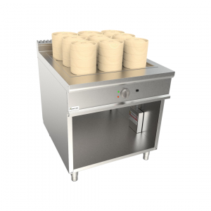 Cuiseur Vapeur pour Dim Sum électrique sur meuble ouvert GN 2/1+2×2/3 78litres
