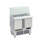 Meuble de préparation fast-food GN 1/1 réfrigérée positive 0/+8°C gamme TOP - 925x700x890mm