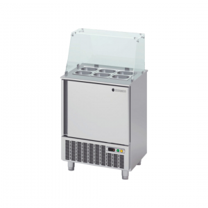 Meuble de préparation fast-food GN 1/1 réfrigérée positive 0/+8°C gamme TOP - 645x640x890mm