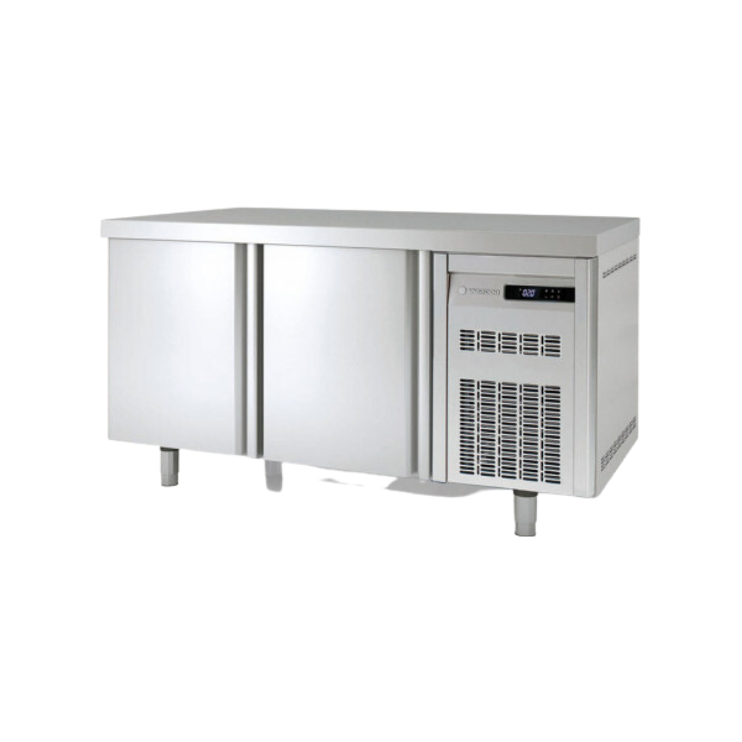 Meuble pâtissier 800 réfrigérée positive -2/+8°C gamme TOP - 2 portes pleines -1495x800x850mm