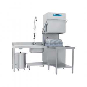 Lave vaisselle à capot RIVER - Panier 500x600mm - Passage : 465mm - avec pompe de vidange - Triphasé 400V