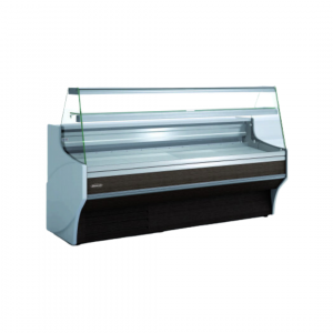 Vitrine de présentation 800 vitre bombée froid statique +2/+8°C sans réserve - 1305x800x1235mm