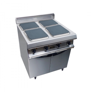 4 feux électriques sur placard fermé 800x836x900mm