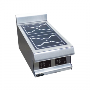 2 foyers inductions à poser 400x836x270/390mm 10kW 400V