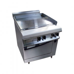 Grillades plaques à snacker inox électrique sur four air pulsé 800x836x900mm