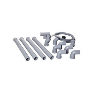 Kit de raccordement
Composé d'un tuyau pour l'arrivée d'eau (2 m) et d'un tuyau pour les eaux usées DN 50.